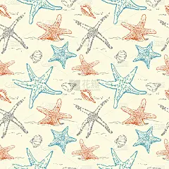 Seamless_Pattern_Allover_Sea_Star_Print_Cream_Colo