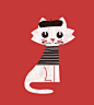 #Budi Satria Kwan 笔下的小猫插画（喜欢的童鞋可以用来做手机壁纸哦）#