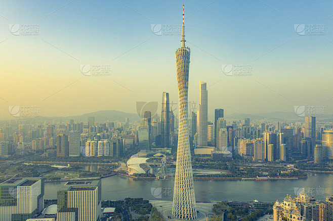 中国广东省广州市航拍照片