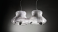 Slamp | Faretto Double suspension : The Faretto Double suspension's curves were inspired by the evocative rolling hills of the Tuscan countryside.