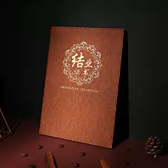 荣誉证书A4聘书6K/8K/12K结业证书油蜡皮仿皮证书定制logo打印内芯定做培训证书收藏证书-tmall.com天猫