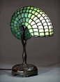 Nautilus Tiffany lamp. #401 Leaded Glass shade