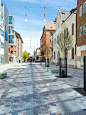 Östra Drottninggatan by Karavan : Östra Drottninggatan is one of Gävle’s most visited pedestrian streets. It was completed and inaugurated to the public in 2020 after a restoration. The design is developed by Karavan landskapsarkitekter with the main pur