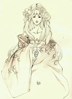 手绘古风人物画-动漫图片-Q友乐园