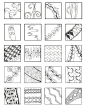 【绘画素材】180种出彩的图案纹理表现来自：Emily Houtz ​ ​​​​