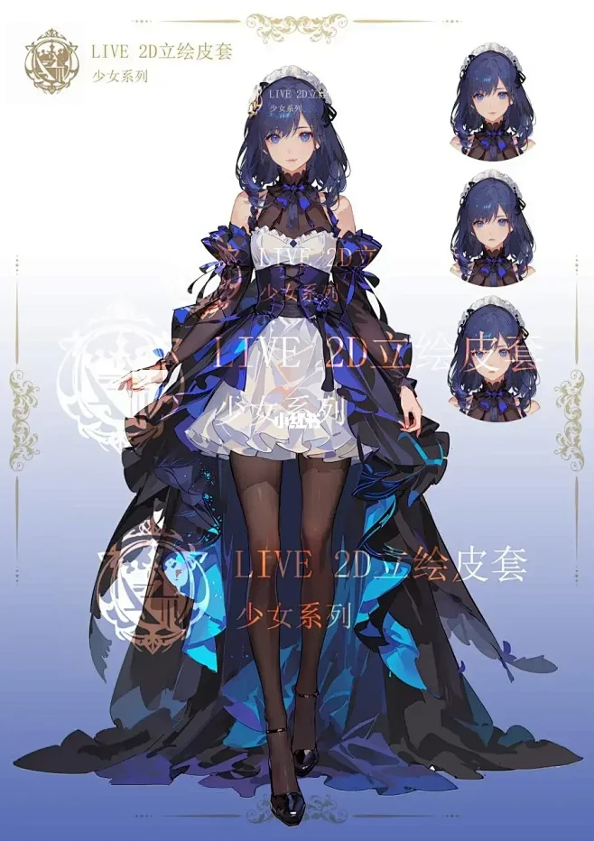 虚拟主播live 2d 立绘-花瓣网