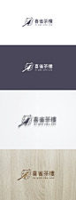 喜鹊茶楼饮品店茶铺logo标志设计