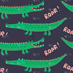 可爱的,四方连续纹样,儿童,卡通,乐趣,鳄鱼,式样,贺卡,斯堪的纳维亚半岛,背景分离