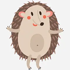 手绘卡通可爱小刺猬 免抠png 设计图片 免费下载 页面网页 平面电商 创意素材