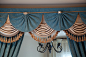 Blue Salon - Designer Swag Valance Curtains traditional curtains