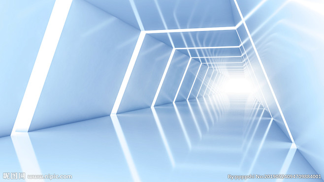 空间隧道立体科技背景