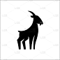 goat silhouette logo template