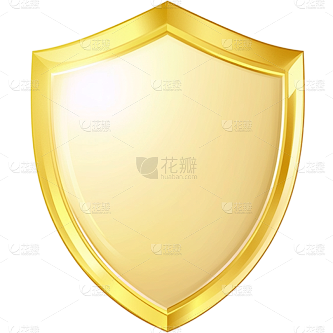 图标系列金色3D盾牌