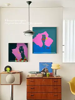 张小画 多巴胺组合挂画沙发背景墙装饰画手绘油画高级感过道壁画-tmall.com天猫