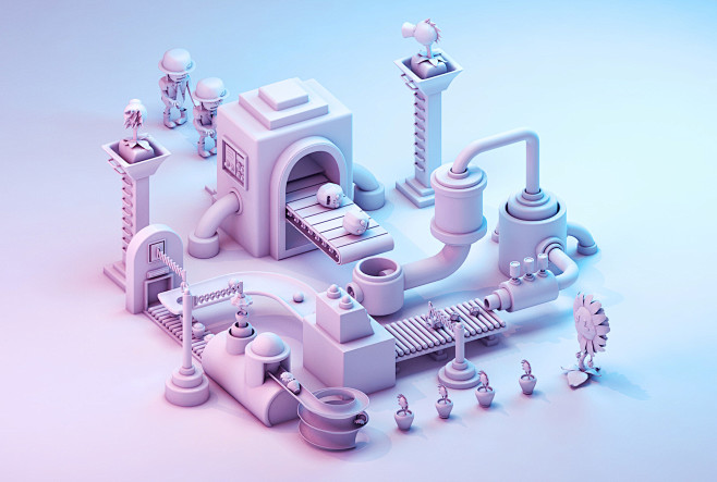 C4D作品，发车。