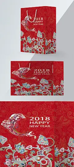 海豚年年有鱼礼品袋新年礼品袋