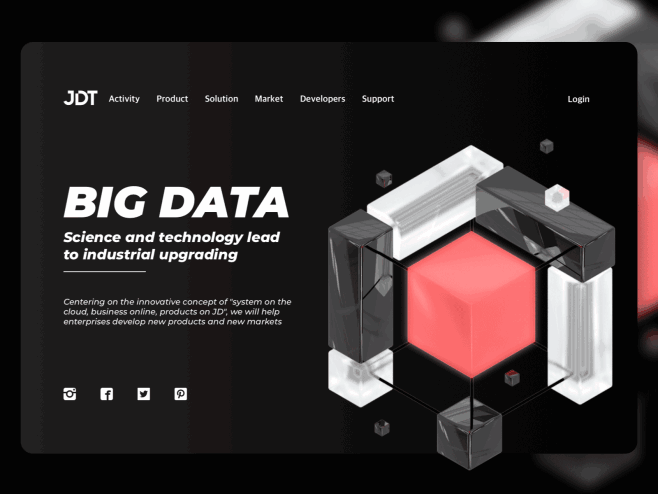 Big Data Icon Action...