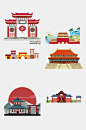 中国风古代建筑免抠元素