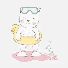 小清新夏季手绘插画游泳猫咪图片大小800x800px 图片尺寸105.09 KB 来自PNG搜索网 pngss.com 免费免扣png素材下载！插画#插画猫咪#卡通手绘#可爱#可爱猫咪#猫咪#猫咪游泳#小清新#小清新猫咪#游泳#游泳猫咪#