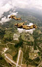 sky diving soldiers