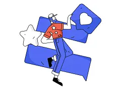 运营插画 | 图源免费EPS文件 |Flat vector illustration of business people operating work scene

