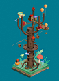 mushroomstoweronbehance3 - C4D参考 - 吾淘网---学。练。赏。更优质的设计师参考平台