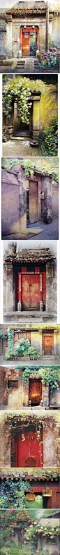 即将消失的老北京。黄有维水彩画。（转）