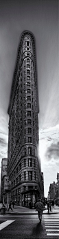the flatiron - from the Exhibition:  "Cropped for Pinterest" - photo from #treyratcliff Trey Ratcliff at http://www.StuckInCustoms.com