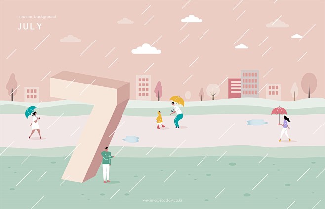 7月 插画