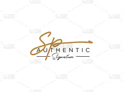 字母SP签名标志模板向量