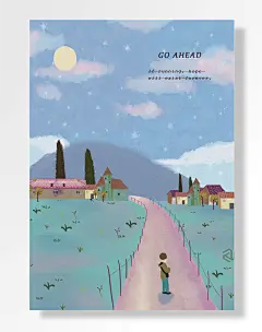 日系童话手绘背景图