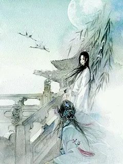  古风 绘画 手绘 古装 插画 （妖·喜鹊）&lt;br/&gt;　　他是一只喜鹊妖，与…