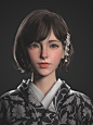 Kimono girl_Yuki, gyu bin yun : Marmoset Toolbag 3<br/>Kimono girl_Yuki