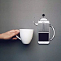 #南非视觉艺术家Anshuman Ghosh制作的脑洞插画，来告诉你iphone的隐藏功能——  咖啡机