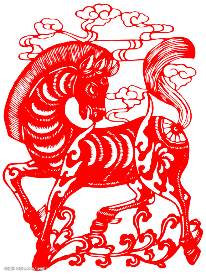 剪纸 十二生肖 马 中国剪纸 民间剪纸