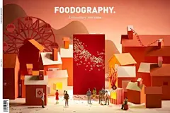 This may contain: an advertisement for food photography with people standing in front of it and the words'food photography'above them