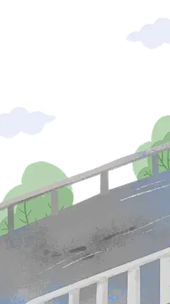 酒驾插画_拒绝酒驾 路面树丛白云 交通安全日