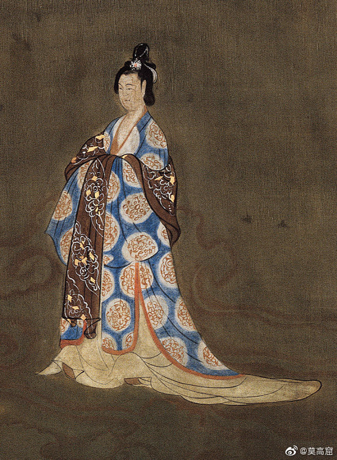 绢画引路菩萨图出土于敦煌藏经洞现藏于伦敦英国博物馆五代引路菩萨