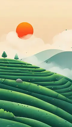 绿色系壁纸｜茶园 - 小红书