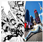 Jorge Jimenez 在 Instagram 上发布：“Ehhm... SI, me tiré en mitad de #timessquare a reproducir la imagen de mi página de Superboy, me hacía ilusión, sorry.  #newyork #dccomics…”