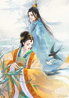 手绘古风人物系列-一双... 古装情侣&amp;美人背影 &amp; 古风美人&amp;手绘情侣头像&amp;古风场景&amp;古风意境&amp;古风手绘&amp;古风风景&amp;唯美古风&amp;一生一世一双人... (636×900)