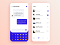 Social app UI chat mobile sketch list write blue white clean card chat message emoji applicaiton app typography graphics interface ux ui design