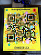 QR code made out of balloons