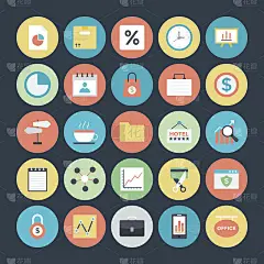商业彩色矢量图标6