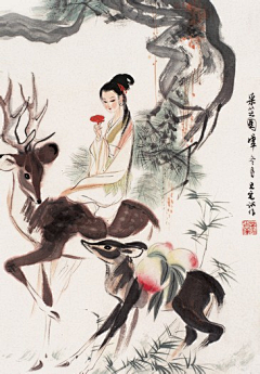 卯辰采集到刘旦宅仕女【搬图完结】