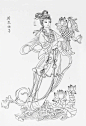 白描仕女~收藏 ​~（转）via @古风插画师 ​ ​​​​