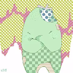 系色  的插画 小的比目鱼