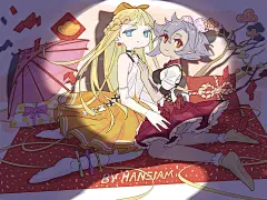 宅女系列_hansaim__插画师作品_涂鸦王国gracg.com