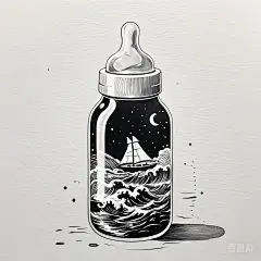 油画风格雨景
