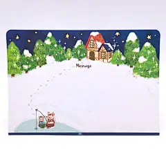 出口日本圣诞节立体贺卡祝福卡片圣诞树圣诞老师毛毡卡片烫金卡通-淘宝网